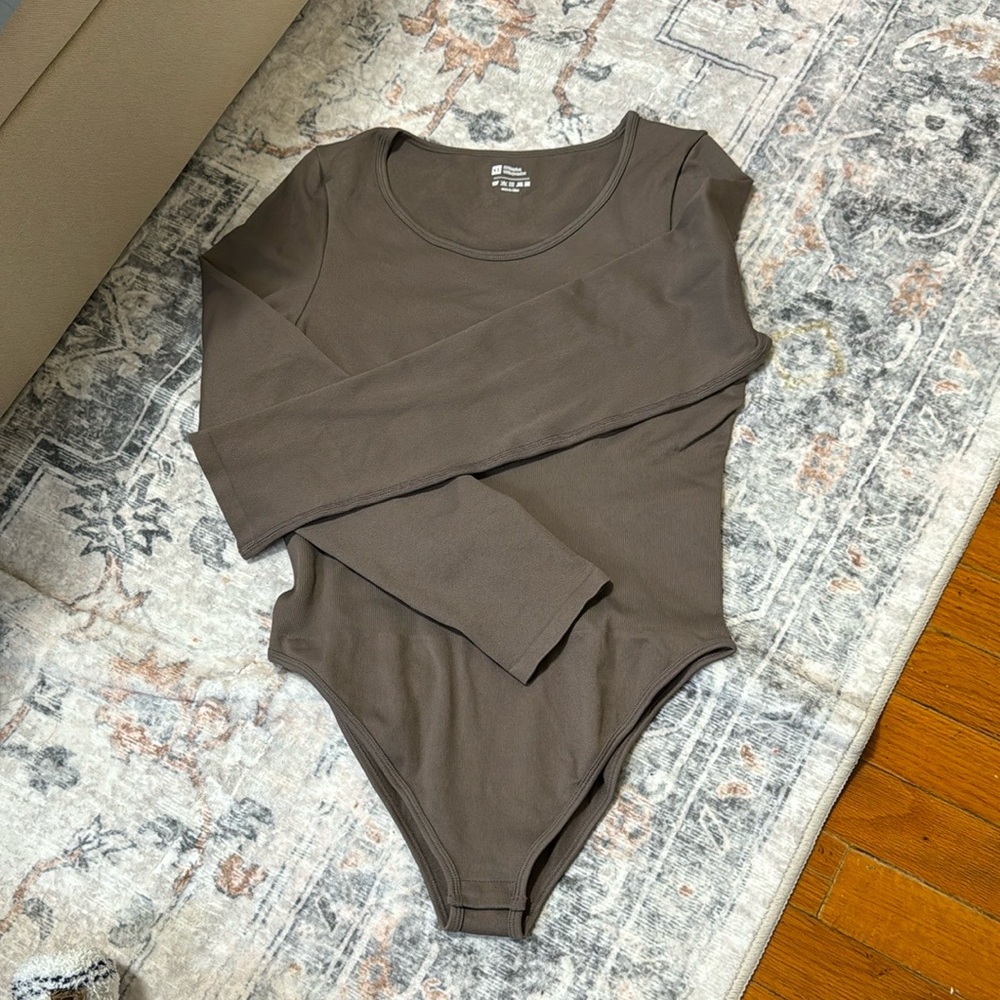 OQQ Brown Long Sleeve Bodysuit